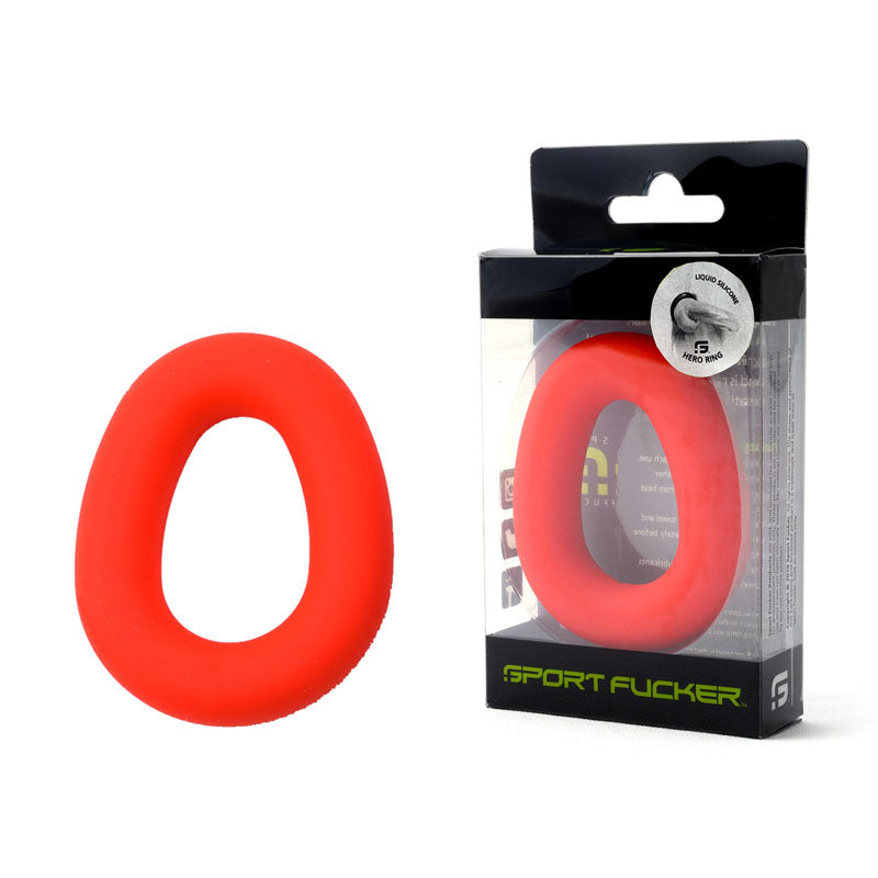 Sport Fucker Hero Ring - Red - Red Cock Ring Sport Fucker